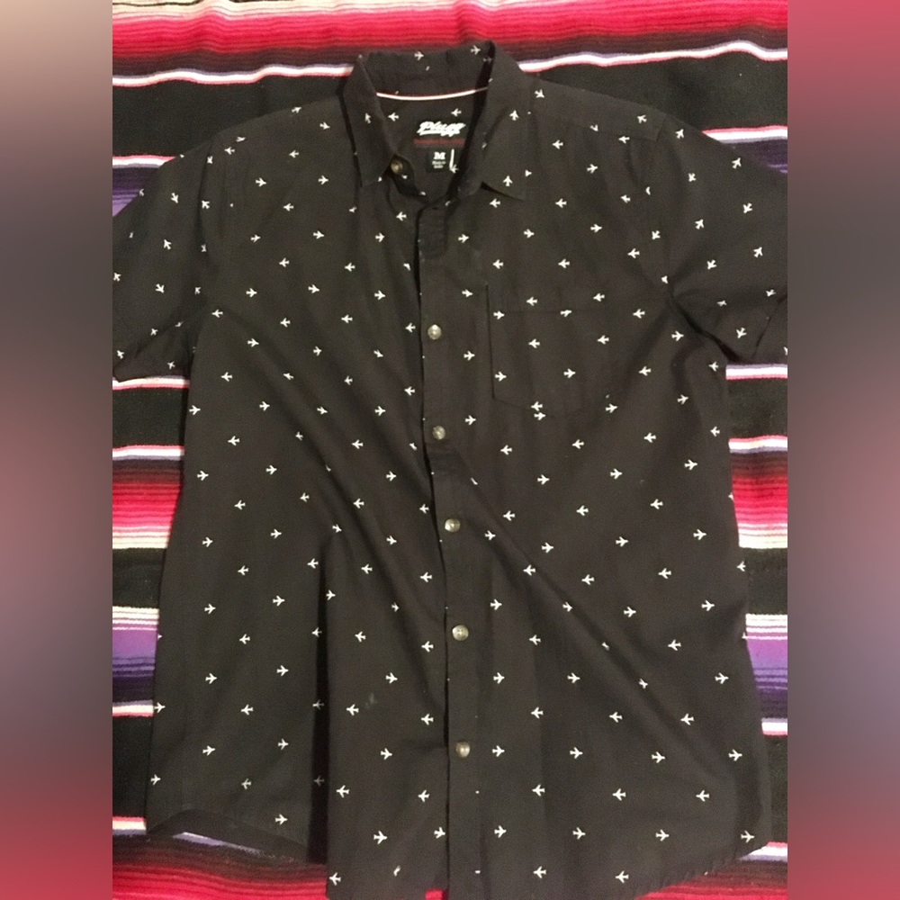 Plugg mens slim fit dress shirt size medium